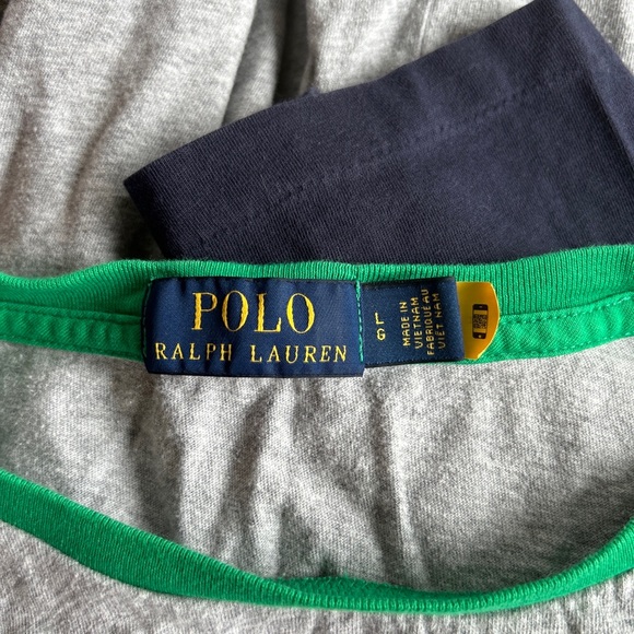 Polo Mens Size L Gray Short Sleeve Shirt - Picture 3 of 4